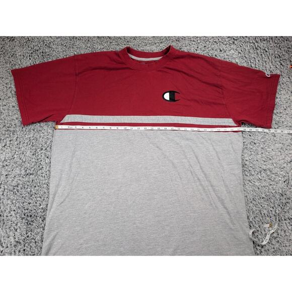 Champion Shirt Men 4XL XXXXL Red Gray Athleisure Casual Lounge Logo Tee Normcore - Picture 3 of 6